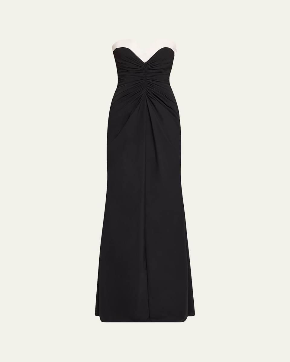 Tokumy Strapless Ruched Jersey Gown